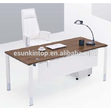 Heat Verkauf modernen Chef Schreibtisch Set Design braun Melamin + Zebra Polsterung, Pro Büromöbel Fabrik (JO4062-2)